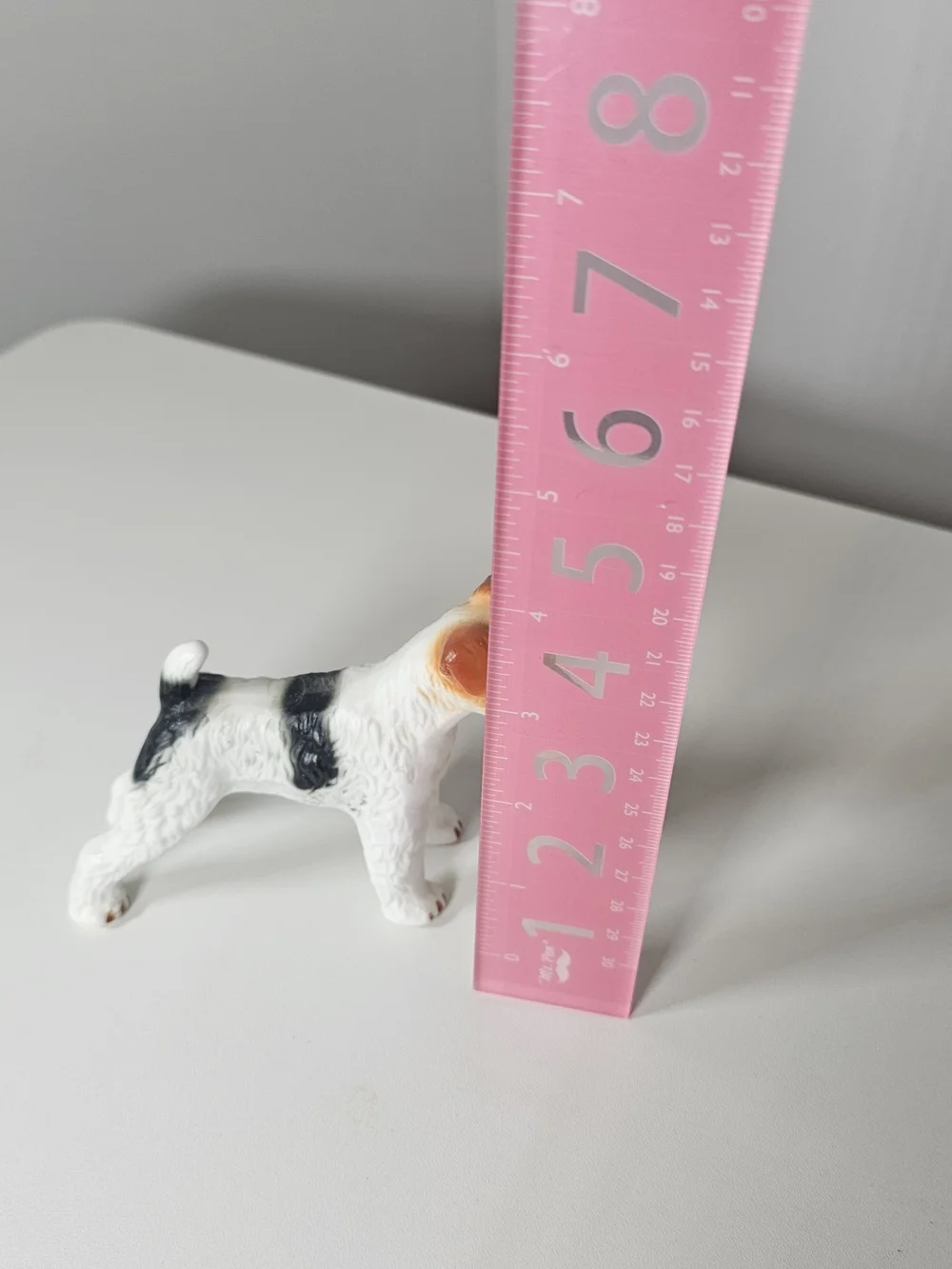 Dog Figurine Decor - White and Brown Pet Statue